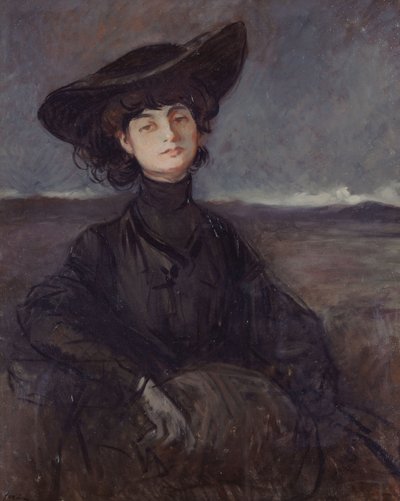 Portræt af Anna-Elisabeth, grevinde Mathieu de Noailles 1876-1933, ca. 1905. af Jean Louis Forain