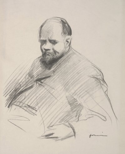 Portræt af Vollard (litho) af Jean Louis Forain