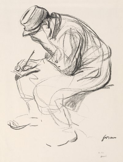 Krigsfange skriver et brev af Jean Louis Forain
