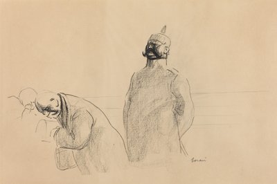 preussisk soldat og civile af Jean Louis Forain
