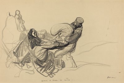 Når Boche trækker sig tilbage..., sandsynligvis 1917. af Jean Louis Forain