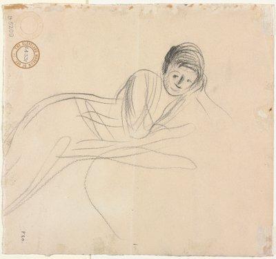 Reclining Woman verso, 1915. af Jean Louis Forain