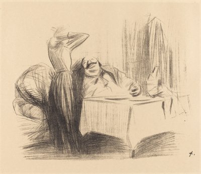 Scene i et privat rum (vandret plade) af Jean Louis Forain
