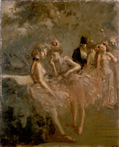 Scene i et teaters vinger, c1870-1900 af Jean Louis Forain