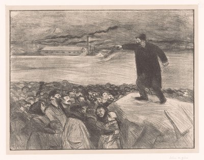 Fabriksarbejdere strejker Scene de grève af Jean Louis Forain