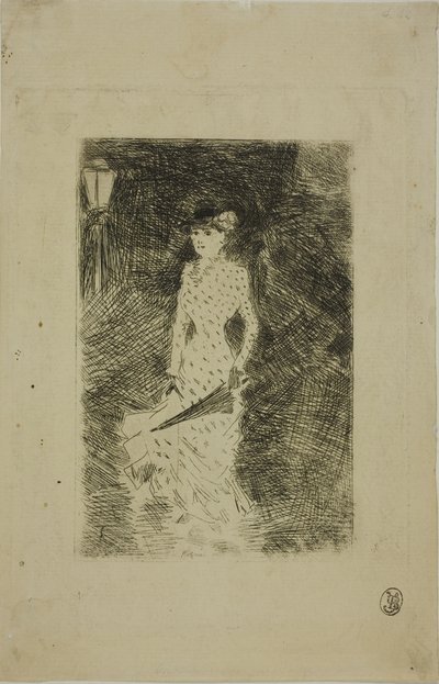 Spadserende kvinde med paraply af Jean Louis Forain