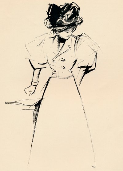 Study in Indian Ink af Forain, c1898 af Jean Louis Forain