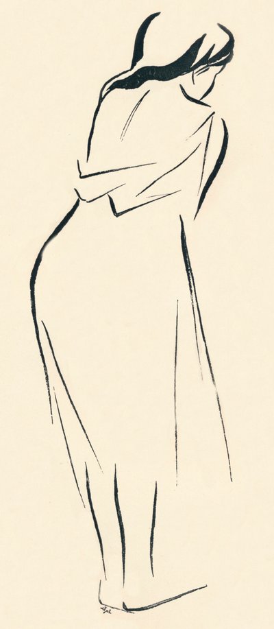 Studie i linje, c1898 af Jean Louis Forain
