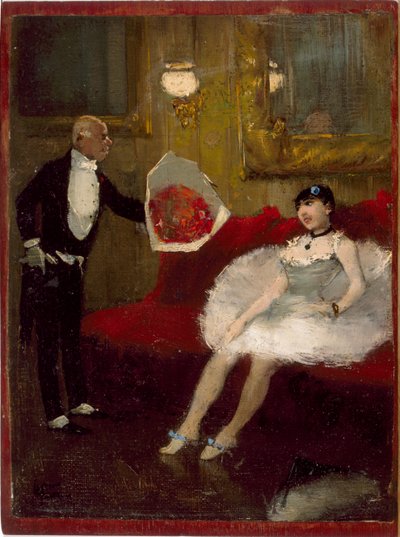 The Admirer, ca. 1877-79 (olie på lærred monteret på træ) af Jean Louis Forain
