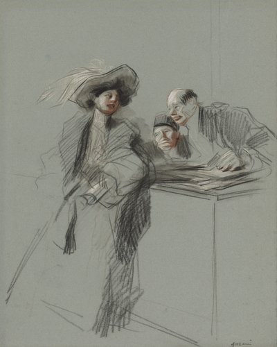 Kunden, fjerde kvartal 1800-tallet eller første tredjedel 1900-tallet. af Jean Louis Forain