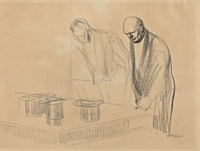 De allieredes hatte [recto], ca. 19141919. af Jean Louis Forain