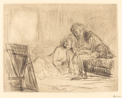 Modellens hvile (første plade) af Jean Louis Forain