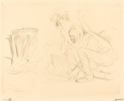 Modellens hvile (anden plade) af Jean Louis Forain