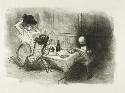 Den private spisestue, femte plade af Jean Louis Forain