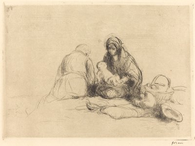 Resten på flugten til Egypten af Jean Louis Forain