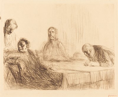 Nadveren i Emmaus (anden tallerken) af Jean Louis Forain
