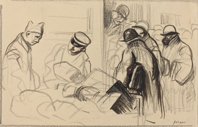 Toget til Bern, ca. 19141919. af Jean Louis Forain