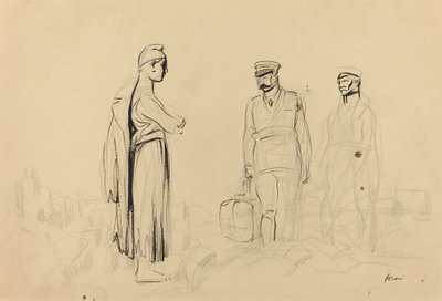 Mod Fred, ca. 19141919. af Jean Louis Forain