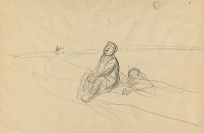To figurer på en vej (verso) af Jean Louis Forain
