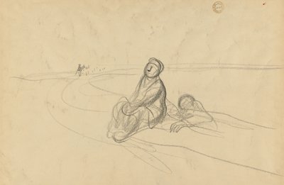 To skikkelser på en vej, ca. 1919. af Jean Louis Forain