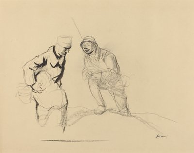 To soldater, ca. 19141919. af Jean Louis Forain