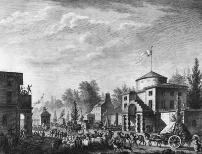 Franske revolution: Gratis adgang til barrieren i Paris den 1. maj af Jean Louis II (after) Prieur