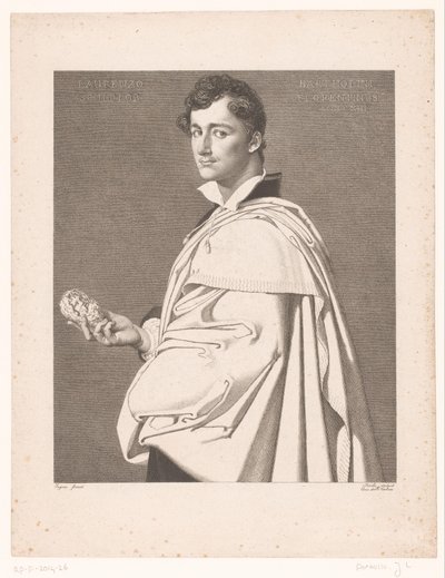 Portræt af billedhuggeren Lorenzo Bartolini af Jean Louis Potrelle