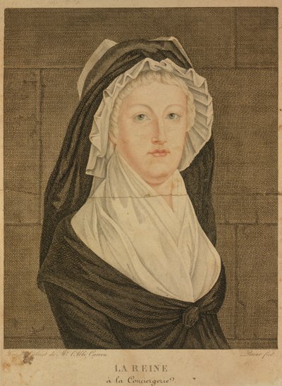 Marie Antoinette ved Conciergerie som fange, 1793 af Jean Louis Prieur