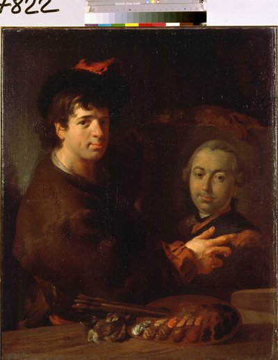 Selvportræt. Maleri af Jean Louis de Velly (1730-1809). Olie på lærred, 96 x 80 cm. Fransk kunst fra 1700-tallet. Eremitagemuseet, Sankt Petersborg. af Jean Louis de Velly