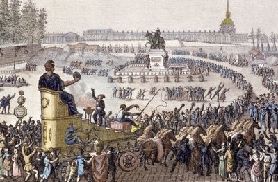 1. frihedsfejring i Paris den 15. april af Jean Louis the Younger Prieur