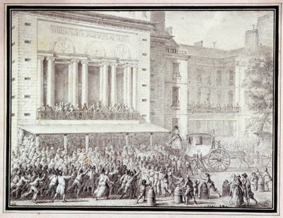 Folket, der lukker dørene til Operaen: 12. juli af Jean Louis the Younger Prieur