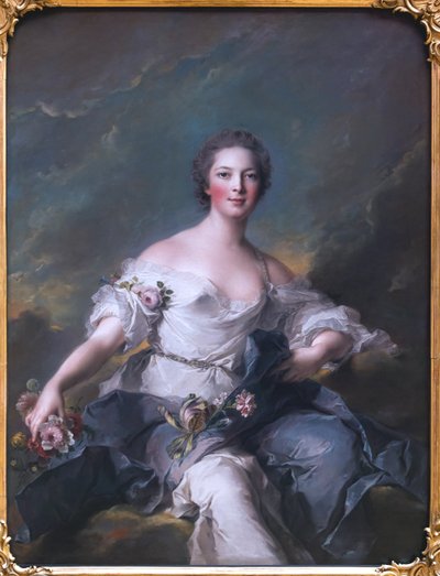 Tysk: Die Marquise de Baglion als Flora Marquioness of Baglion as Flora af Jean Marc Nattier