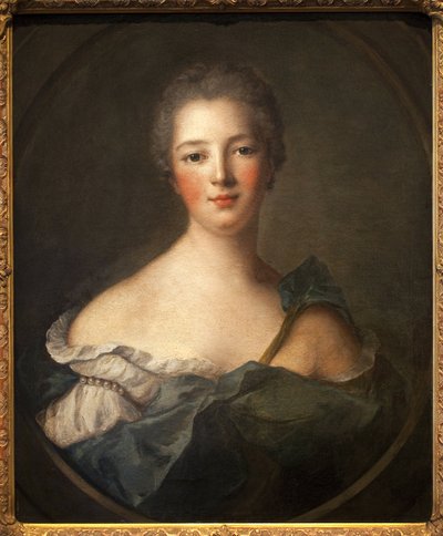 Jeanne Antoinette Poisson, Marquise af Pompadour (1721-1764) - Maleri fra Jean Marc (Jean-Marc) Nattiers værksted (1685-1766), olie på lærred af Jean Marc Nattier
