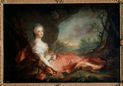Portræt af Madame Adelaide af Frankrig (1732-1799) i Diane, datter af Louis XV Maleri af Jean Marc (Jean-Marc) Nattier (1685-1766) 1700-tallet søn 1,04x1,41 m af Jean Marc Nattier