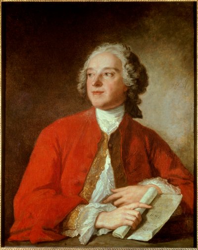 Portræt af Pierre Augustin Caron de Beaumarchais (1732 - 1799) Fransk forfatter og dramatiker - Maleri af Jean Marc (Jean-Marc) Nattier (1685-1766) - Paris, Comedie Francaise - Portræt af Pierre Augustin Caron de Beaumarchais (1732-1799) , fransk forfatter af Jean Marc Nattier