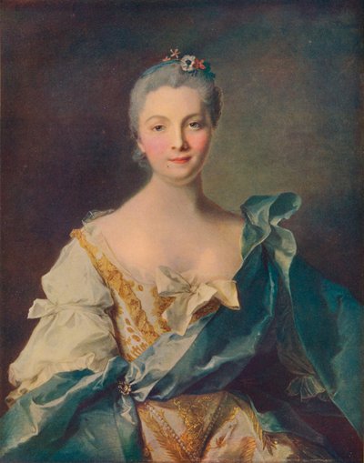 Portræt af en ung kvinde, 1700-tallet af Jean Marc Nattier