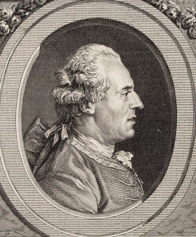 Portræt af violinisten og komponisten Jean Joseph Cassanéa de Mondonville 1711-1772. af Jean Marie Delatre