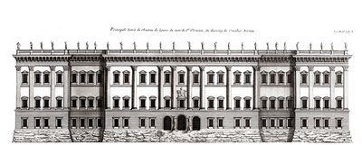 Louvre i Paris, projekt af Gian Lorenzo Bernini: forhøjning af hovedfacaden mod Saint-Germain l