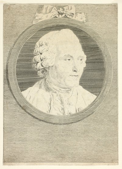 Portræt af Hubert Gravelot af Jean Massard