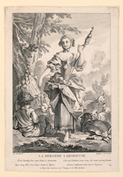 Den arbejdende hyrde af Jean-Michel Liotard