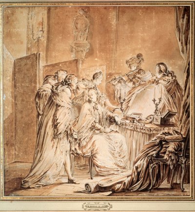 Før fancy dressballet, 1762. af Jean Michel the Younger Moreau