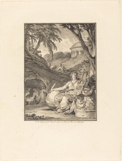 Frontispice: Musikordbog af Jean Michel Moreau
