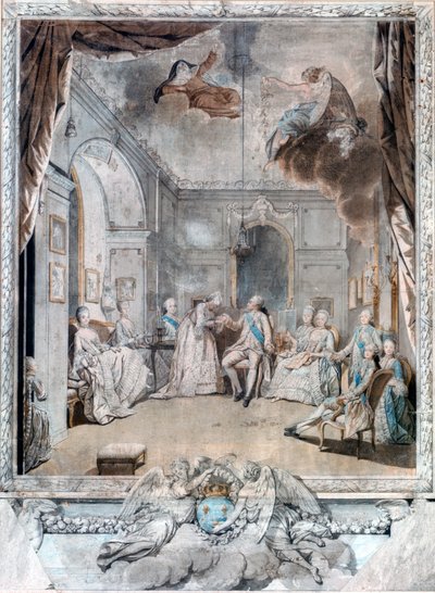 Mme Louise siger farvel til sin søn, 1772 af Jean Michel the Younger Moreau