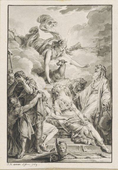 Iphigenia-offeret af Jean Michel Moreau