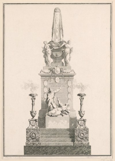 Katafalke af Jean Michel Moreau le Jeune