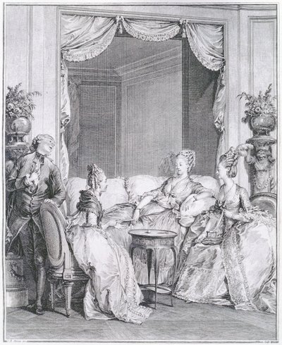Frygt ikke, min gode ven, indgraveret af I.S. Helman (1743-1809) af Jean Michel the Younger Moreau