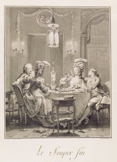 Den fine nadver, 1781, graveret af I.S. Helman (1743-1809) af Jean Michel the Younger Moreau