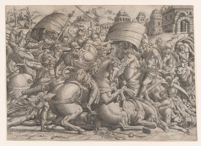 Slaget før Troja, 1535-55. af Jean Mignon