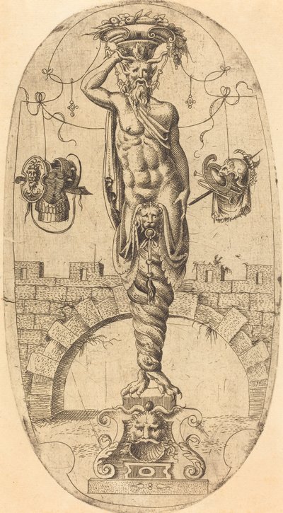 Satyr med snoede ben af Jean Mignon