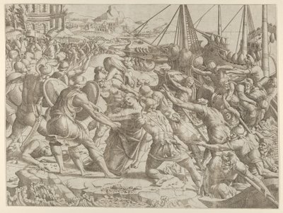 Bortførelsen af Helen, 1535-55. af Jean Mignon